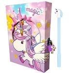 SHREE TECHNESH Unicorn Lock Diary With Gel Pen For Girls, Kids Unicorn Diary Gift Set,140 Pages