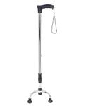 A.K ENTERPRISES Quadripod Height Adjustable Aluminium Walking Stick for Men & Women | Hand Stick with 3 Legs for Walking Support | Ideal for Old, Fractured, Injured & Handicapped People Color Black