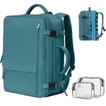 Getravel Travel Backpack Airline Approved,Carry On Backpack for Men Women,Personal Item Bag, Peacock Blue, X-Large, Travel Backpacks