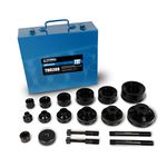 TEMCo TH0388 Dimple Die Set Tool Kit 6pcs for Conduit Knockout Sizes: (1/2”) 0.86”, (3/4”) 1.05”, (1”) 1.33”, (1-1/4”) 1.69”, (1-1/2”) 1.93”, (2”) 2.36“