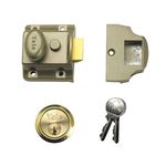 Yale Traditional Nightlatch, Standard Security, Electro Nickel Brass Finish, 40 mm