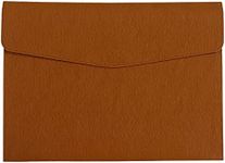 Oneyijun PU Leather A4 File Folder Document Holder Waterproof Portfolio Envelope Folder Case with Snap Closure 33x24cm Brown