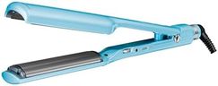 BaBylissPRO Nano Titanium and Ceramic Curved Plates C-Style Extra Long Dual Voltage Hair Straightener Flat Iron for Straightening, adding Volume or Large, Soft Curls