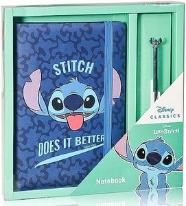 Stitch - Cahier, Carnet, Notebook, Journal Intime Disney avec stylo bic - Accessoire papeterie - Idée Coffret Cadeau Kawaii idéal pour fille, garçon et adulte