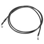 Motoforti Universal 240cm 94.49" Motorcycle Brake Clutch Oil Hose Line Pipe Hydraulic Reinforced Stainless Steel Braided Black