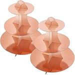 2 Set Rose Gold 3-Tier Round Cardbo