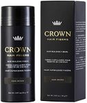 CROWN Hair Fibers - Best Keratin Hair Fibers Instantly Thickens Thinning Hair for Men and Women - Natural Hair Loss Concealer 0.87oz - Dark Brown