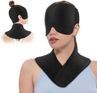 Migraine Relief Cap & Neck Ice Pack, 2Pcs Reusable Cold Hot Therapy Gel Pack Wrap for Neck & Head, Cold Compress Wrap for Chronic Migraine, Tension Headache, Sinus Stress, Puffy Eyes, Cervical Pain