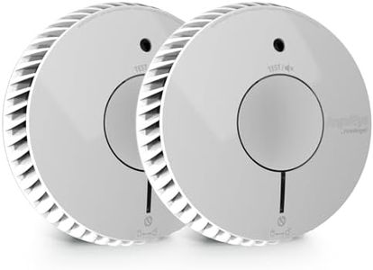 AngelEye Lot de 2 Détecteurs de Fumée Optique NF Piles 10 Ans AE6620-FRR-T2 (Nouvelle génération, remplace Elegance Expert Duo TPST-AE620-FRR)