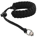 Rigdance Paracord Camera Wrist Strap Lanyard with Quick Release Screw for Insta 360 X3, X2, Universal Hand Strap for DSLR Cameras, Action Cameras, Selfie Sticks(Black)