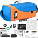 Happybuy Diesel Heater 12V Diesel Air Heater 8KW Diesel Parking Heater Remote Control with Blue LCD Switch for Car Trucks Motor-Home Boat Bus CAN (Blue & Orange)