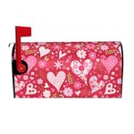 Joyidec Valentines Day Lovely Hearts Mailbox Covers Magnetic Letter Post Box Cover Mail Wraps Garden Decorations Standard Size 21 X 18 in