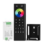 BTF-LIGHTING 5050SMD FCOB COB RGB RF Remote RC03RFB & C03RF Controller Kit 4 Zones RF 2.4GHz Wireless Remote Group Control RGB (+ R G B) 4pin LED Strip DC5V DC12V DC24V