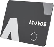 ATUVOS Wallet Tracker Card Ultra-Thin 0.16cm, Smart Bluetooth Locator Work with Apple Find My (iOS Only), Item Finder for Luggage Tag, Suitcase, Bags, Passport and More, IP67 Waterproof, Black, 1 Pack