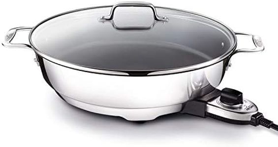 All-Clad Electrics Stainless Steel and Nonstick Surface Skillet 7 Quart 1800 Watts Temp Control, Cookware, Pots and Pans, Oven, Broil, Dishwasher Safe