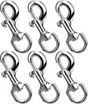 6 Pcs Heavy Duty Trigger Clips Clasp 360°Swivel Eye Bolt Snap Hook Up to 330KG, Zinc Alloy Clips Clasp Hook Spring Loaded Clip Lobster Claw Clasps for Dog Leashes, Camping, Keyring