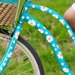 Cosysparks Daisy Bike Stickers, 2 Sheets Bike Frame Stickers Waterproof Bicycle Stickers Daisy Flower Stickers for Girls Bike Frame Decorative