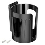 TRANSWARPS Boat Cup Holder, Large Mountable Cup Holder,Universal Multi Size Cup and Mug Holder, for Cars, Trucks, RVs, Vans, Boats (Black) (1-Pack)