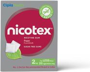 Cipla Nicotex Nicotine Sugar Free Paan Gums 2mg | Helps to Quit Smoking | WHO - approved Therapy | 12 Gums each Pack | Pack of 4