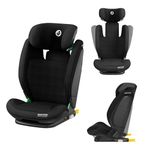 Maxi-COSI RodiFix S Comfort i-Size, Breathable Comfort Fabrics, Adjustable High Back Booster Seat, 3.5-12 Years (100-150cm), 3 Recline Positions, G-Cell Protection, AirProtect, Authentic Black