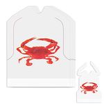 Nonley Crab Bibs 200 Pack, 23" Disposable Lobster Bibs for Adults, Plastic Funny Crawfish Bibs for Seafood Shrimp Boil Party Supplies