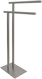 Kingston Brass SCC6038 Edenscape Double L Shape Pedestal Towel-Holder, Brushed Nickel