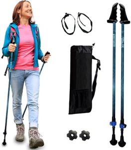 York Nordic Motivator Walking Poles for Balance and Rehab - Patented Stability Grips - Lightweight, Adjustable, and Collapsible - 2 Pieces Adjustable w/flip Locks - Heights 4'6" up to 6'2" - 230 lbs