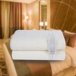 WELTHERM Sherpa Fleece Electric Under Blanket|Single Bed(150 x 80cms)|9 Heat Modes|9 Hour Timer|Digital LED Controller |100% Safety Guaranteed|NTC Technology (Sherpa Fleece)