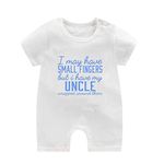 JYHOPE I Have My Uncle Funny Letter Print Rompers Newborn Infant Baby Jumpsuit(12-18Months,White)