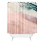 Society6 Ingrid Beddoes Beach Calm Shower Curtain, 72" x 69" x 0.1", Pink