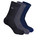 HEELIUM Bamboo Socks For Men|Crew Length Socks|Formal & Office Wear|Odour Free & Breathable|3X Softer Than Cotton Socks, Multicolor