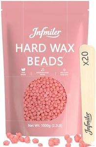 1000g/2.2 LB Wax Beads, Hard Wax Beans for Hair Removal Sensitive Skin, Brazilian Coarse Waxing for Bikini, Body, Back, Chest, Legs, Armpit Hair Remover, At Home Waxing Beads for Women & Men (Rose)