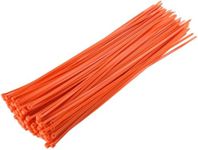 Bolt Dropper Zip Ties - 12-Inch Orange Heavy Duty Cable Ties - Self-Locking Nylon Wire Ties - Weather-Resistant Zip Tie for Organizing and Securing Cables or Various Items - Pack of 100