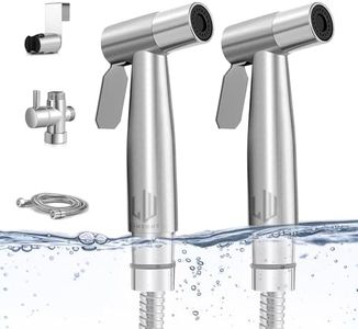 LIWEGHT Handheld Bidet Sprayer for Toilet - 2 Packs Bidet Faucet with Bidet Hose, Adjustable Cloth Diaper Spayer kit, Stainless Steel Jet Spray Muslim Shower for Feminine Wash