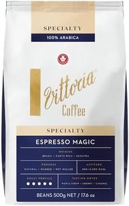 Vittoria Coffee Espresso Magic 100% Arabica Specialty Coffee Beans. Dark Roasted with Notes of Syrup and Caramel - 500g