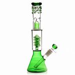 Glass Bong Pipe Water Bongs for Smoking Bong Bowl 14.5mm Height 32cm 520g Recycling Tornado Filter Glass Water Bong hookahs Oil Rig Bongs (Green Glass Bong)