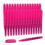 Shuttle Art Highlighters, 30 Pack Highlighters Bright Colors, Pink Colors Chisel Tip Dry-Quickly Non-Toxic Highlighter markers for Adults Kids Highlighting in the Home School Office