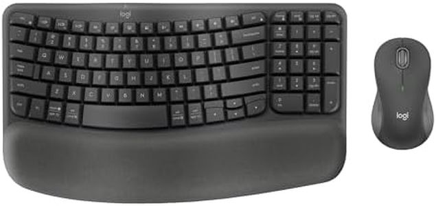 Logitech Wave Keys MK670 Combo, Wireless Ergonomic Keyboard with Signature M550 L Wireless Mouse, Comfortable Natural Typing, Bluetooth, Logi Bolt, for Multi-OS, Windows/Mac - Graphite