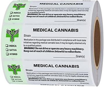 Hylabelest Generic Medical Strain RX Labels State Compliant Medical Pot Labels (Type 1)