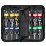 Uniclife Zippered Key Case Organizer Waterproof and Fireproof Key Binder with 12 Hooks and Tags Portable Key Storage Book for Offices Real Estate Agencies Hotels and Rental Management, KC3000