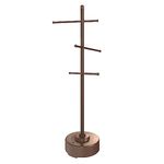 Milliard Pool Towel Rack Outdoor Freestanding Spa Towel Tree, Made from Weather Resistant Metal and Plastic – 65 inches x 25 inches– Brown