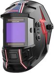 YESWELDER Large Viewing Screen 3.93"X3.66"True Color Solar Power Auto Darkening Welding Helmet, 4 Arc Sensor Wide Shade for TIG MIG Arc Weld Grinding Welder Mask Hood