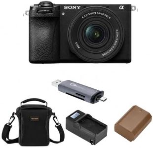 Sony Alpha a6700 APS-C Mirrorless Camera with E PZ 16-50mm f/3.5-5.6 OSS II Lens, Bundle with Extra Battery, Shoulder Bag, Card Reader, Charger, Sony 1 Year Limited Warranty