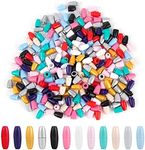 Framendino, 120 Pack Breakaway Clasps for Necklaces Plastic Clasp Buckle Connectors Colorful Breakaway Barrel Clasps for Lanyard Bracelets 12 Colors