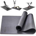 PROIRON Exercise Equipment Mat, Heavy-Duty Floor Protector Mat Non-slip 120cm x 60cm for Exercise Bike, Weight Bench, Rowing Machine, Cross Trainer and Other Home Gym Equipment, Black