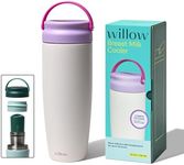 Willow - 25oz Portable Breastmilk Cooler - Keeps Breast Milk Cold for 24 Hours - Stainless Steel - Use w/Included Ice Pack or Ice Cubes - Breastfeeding Essentials - Dishwasher Safe - Alabaster