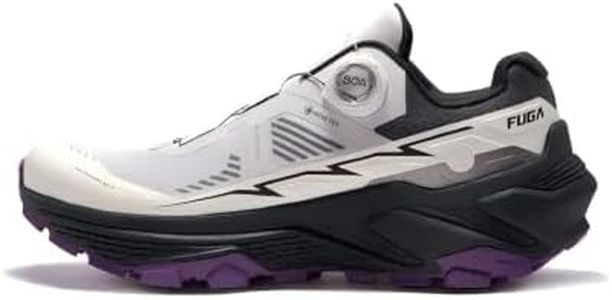 FUGA EX3 BOA GTX Women's Waterproof Trail Running Shoes, Ultra Trail Running Sneakers with BOA Fit System, Lightweight Breathable Non Slip Mountain Trail Shoes Jogging Hiking Sneakers (Light Silver Grey, Adult, Women, 7, Numeric, US Footwear Size System, Medium)