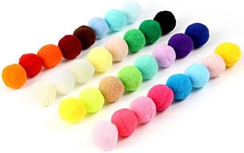 HDKAJL 100 Palline in Feltro per Gatti, Palline Morbide per Gatti, Pompon per Gatti, Giocattoli Interattivi per Gatti e Gattini, Gatti da Interno per Catturare i Graffi di Peluche (3CM Multicolor)