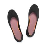 Frank Mully Women’s Ballet Flat Shoes Knit Dress Shoes Round Toe Slip On Ballerina Walking Flats Shoes for Woman Low Wedge Comfort Soft, Black, 8