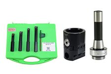Shars 2" Boring Head with R8 Shank + 4pcs 1/2" Indexable Boring Bar Set 202-8042+202-8001+404-7164 S]